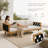 Spacious Three-Seater Outdoor Lounge Daybed with Sturdy Weather-Resistant Frame, Comfortable Padded Seating and Supportive Backrest