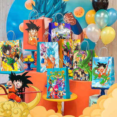 24pcs Dragon Ball Z Party Bags, Dragon Ball Z Birthday Decorations Favors Set , Dragon Ball Z Party Gift Bags ,Dragon Ball Z Party Favours,Goku Bags