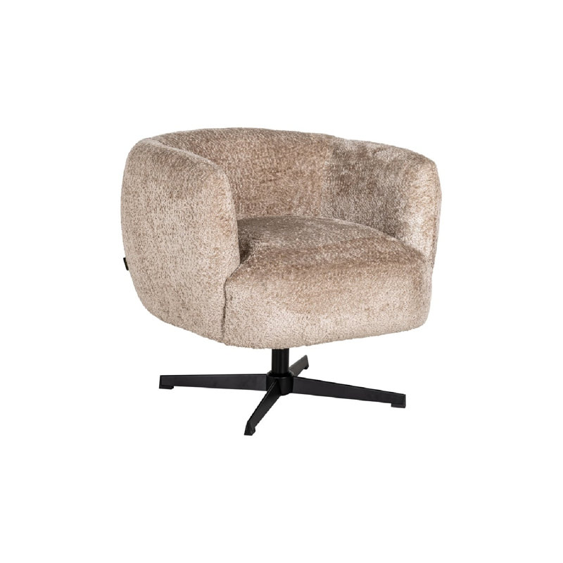 Fauteuil d'appoint Estelle, Polyester beige