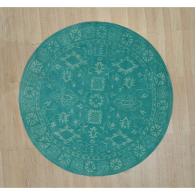 Bachar Oriental Teal Hand Tufted Area Rug