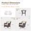 Chaise de patio simple et chaise pivotante avec coussins (ensemble de 6)