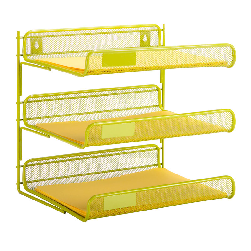 Blough Metal File Organizer, Lime