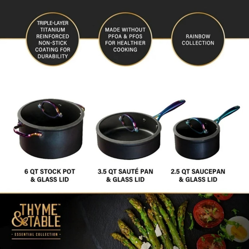 12 - Piece Non-Stick Aluminum Cookware Set