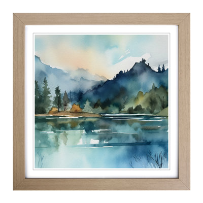 Lake Watercolour No.3 - Framed Print