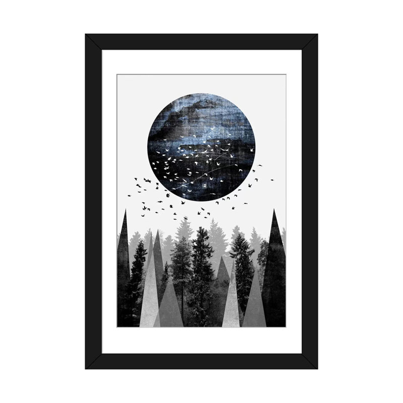 «Nature» par Elisabeth Fredriksson, impression sur toile, H 24 po x l 16 po x P 1 po, Papier d'art encadré noir, Blanc