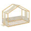 Lit simple à baldaquin, structure en bois aggloméré, chambre à coucher moderne peu encombrante