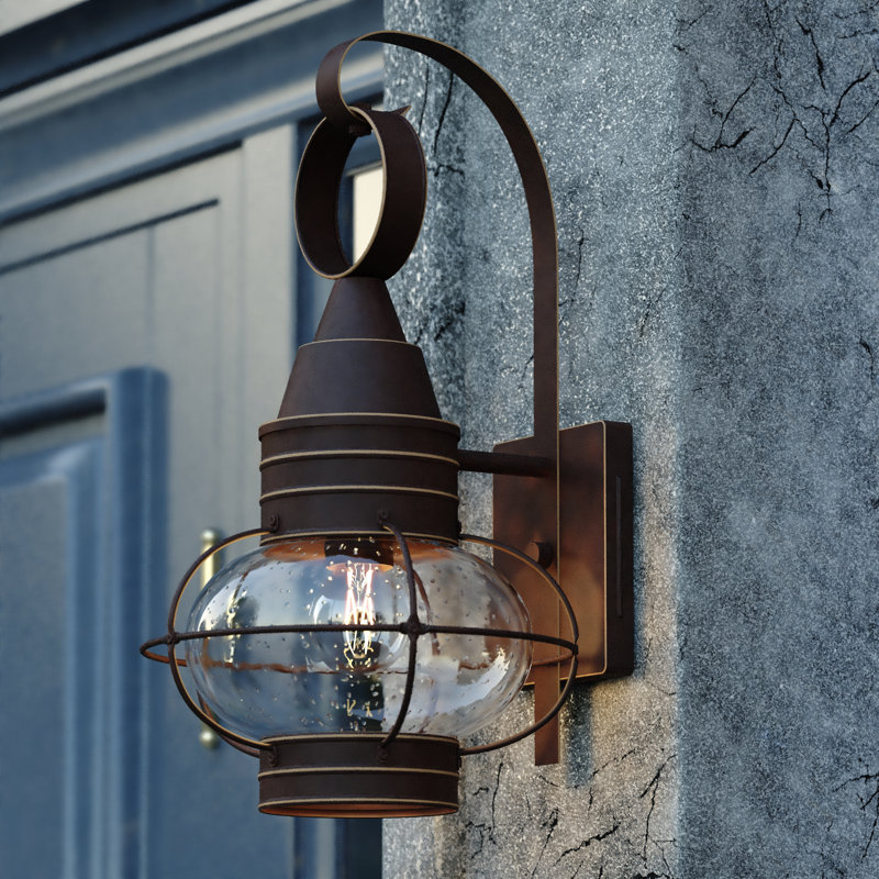 Wellings Steel Wall Light, Burnished Bronze, 18" H x 10" W x 11" D