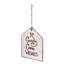 Étiquettes suspendues Iron Candy Cane Wishes - ensemble de 6 - blanc / rouge