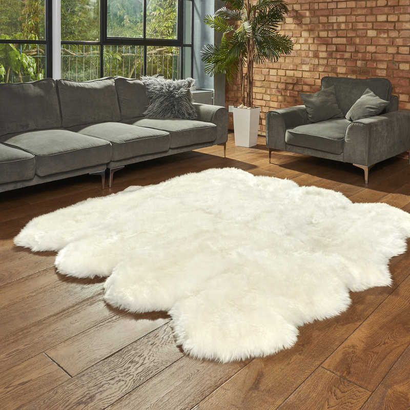 Adah Novelty 180 cm x 200 cm Sheepskin Area Rug