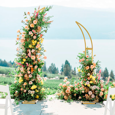 2 arcs de mariage en forme d'arche de mariage en forme de tonnelle, pour fête d'anniversaire, fête de mariage, décoration (5,9 pi, 6,9 pi)