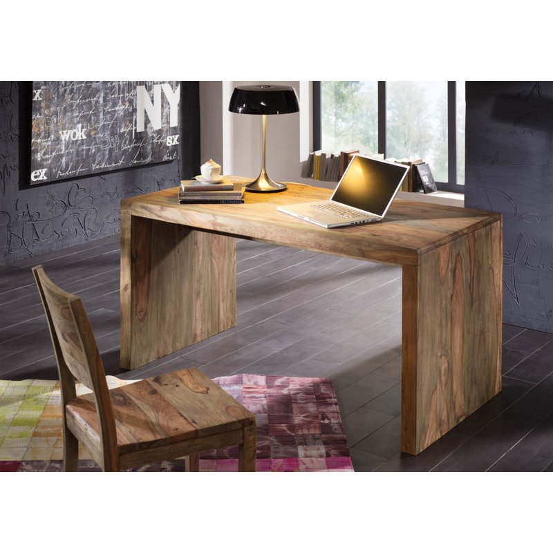 Nature Solid Wood Writing Desk, 78cm H x 148cm W x 75cm D