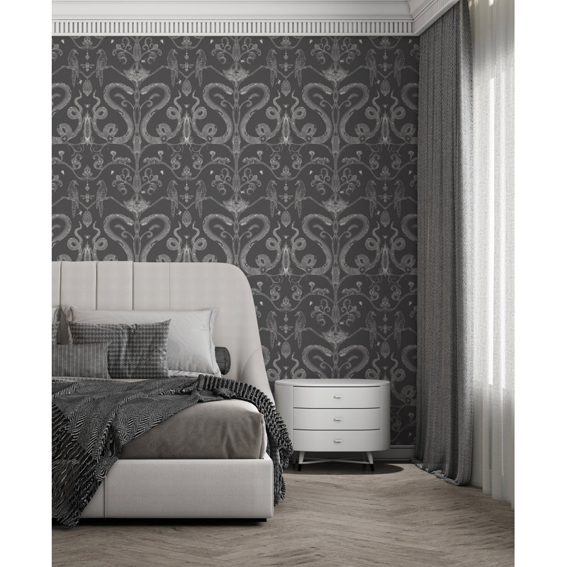 Snake Party, White/Charcoal Gray, Paper