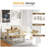 59" Chapman 3-Piece Corner Breakfast Nook Dining Set With Storage Benches – Gray & Oak Finish-883926628