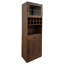 Armoire de cuisine avec étagère de rangement coulissante multifonctionnelle, armoire de rangement de style campagnard avec portes en verre, organisateurs de garde-manger pour la cuisine, armoire de bar, salle à manger