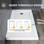 Base de douche antidérapante l 60 po x P 30 po avec ensemble de drain noir mat, conception à seuil plus large-132008077-122574550