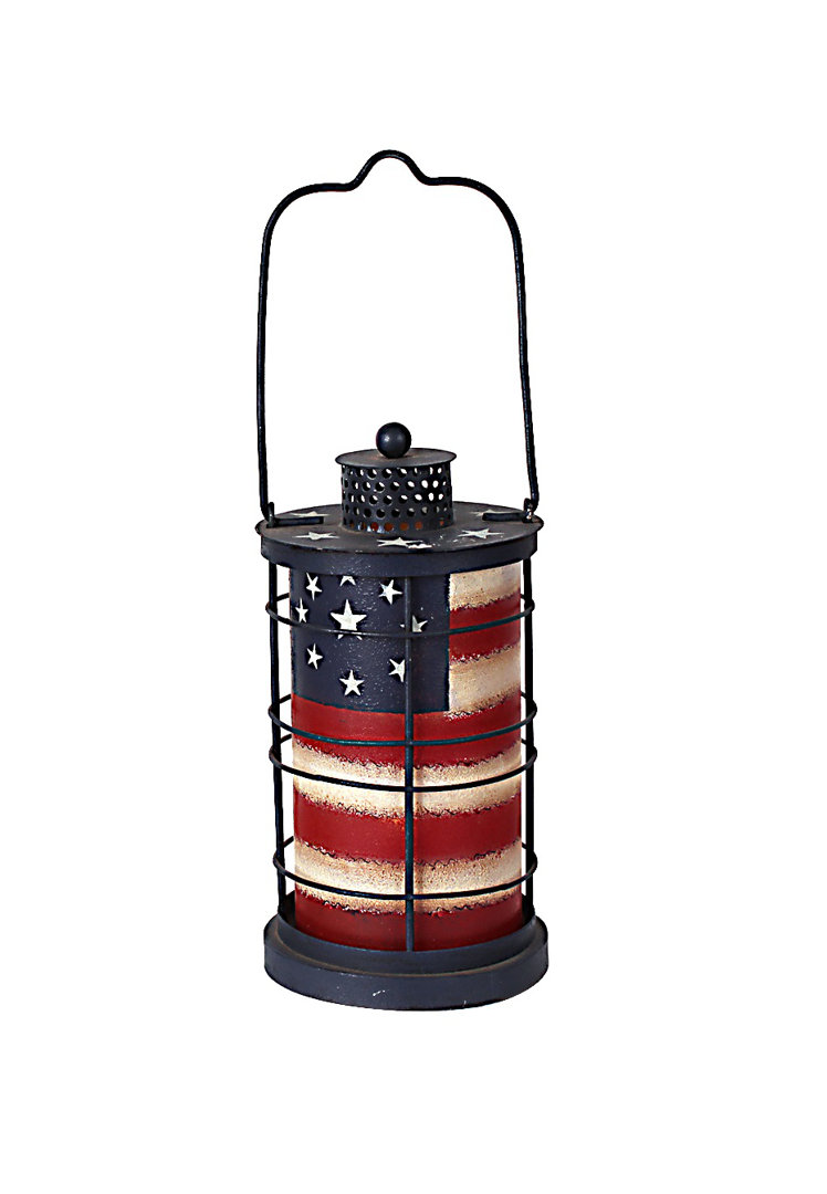 American Glory 8.5" H Metal Tabletop Lantern Attraction Design Home 