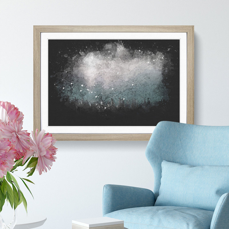 Sunlight over the Forest - Picture Frame Graphic Art Print, 33cm H x 45cm W x 2cm D, Oak Framed