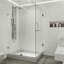 Cabine de douche à charnière sans cadre avec verre transparent 3/8 et base Pacifica l 36 po x P 48 po x H 79 po-460889863-460889864
