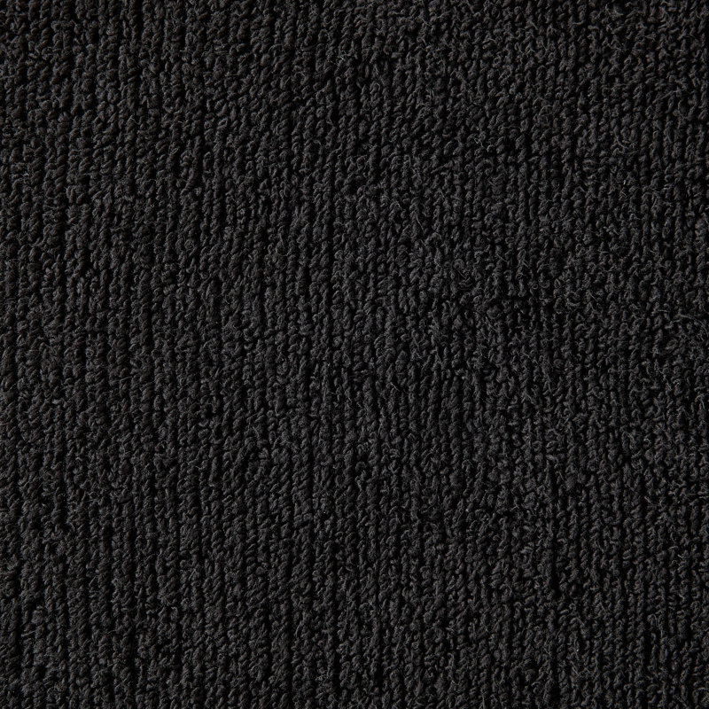 6-Piece Solid Sculpted Pleat Cotton Towel Set, Black