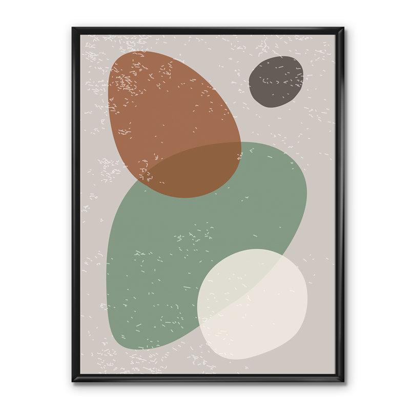 «Minimal Elementary Organic and Geometric Compostions X», reproduction d'impression sur toile, Toile avec cadre noir