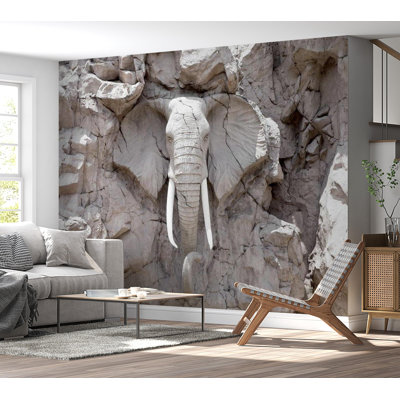 Adhésif mural lisse éléphant