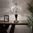 Tiffany Table Lamp White Stained Glass Baroque Style LED Bulb Included 14"W*14"D*21"H