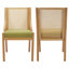 Chaises d'appoint rembourrées en bois massif de style rustique en rotin-1081624147