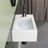 14.6 X 7 X 3.5 In. Rectangular Ceramic Wall Mount Small Vessel Sink Wall Hung With Right Faucet Mount In White