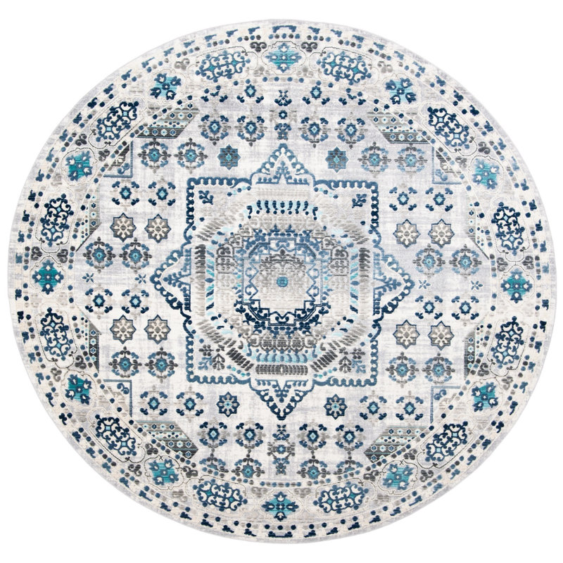 Aria Performance Oriental Rug, Round 6'7"