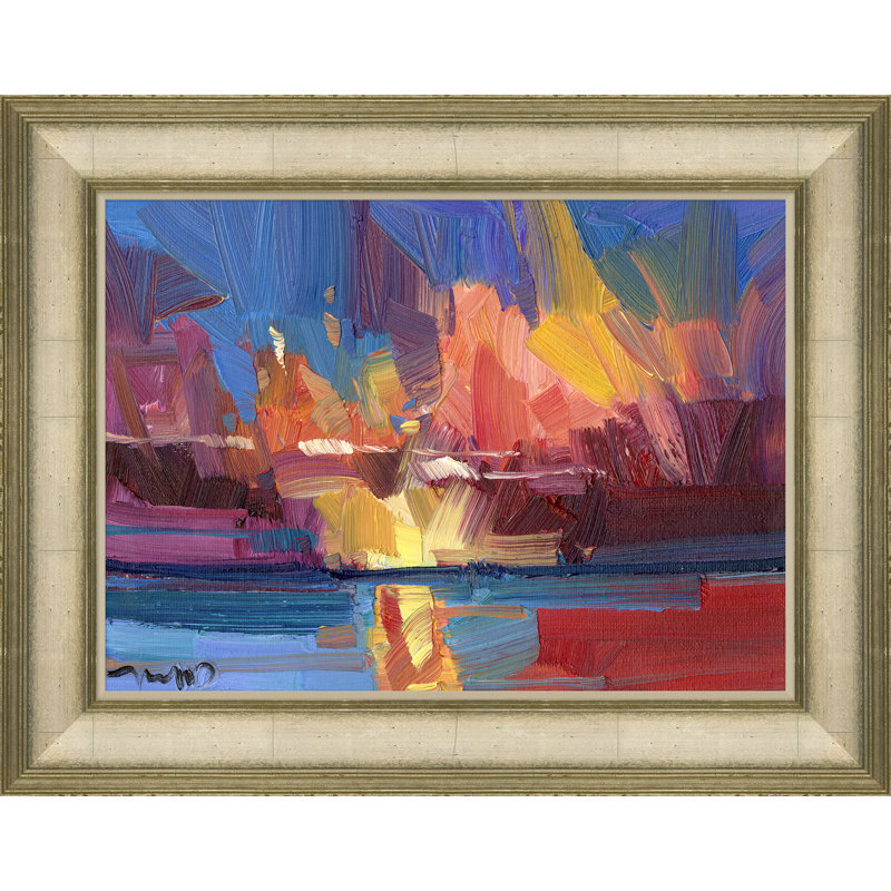 Red Sunset Painting by Joseph Mota