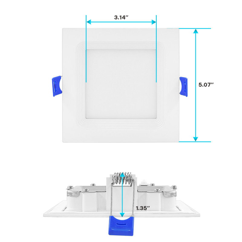 4'' Selectable Color Temperature Dimmable Air-Tight IC Rated LED Canless Recessed Lighting Kit