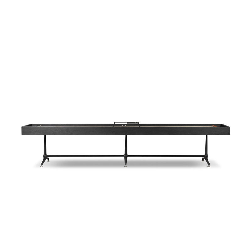Small Shuffleboard Table-Ebonized Oak, Smoked Oak, 13ft