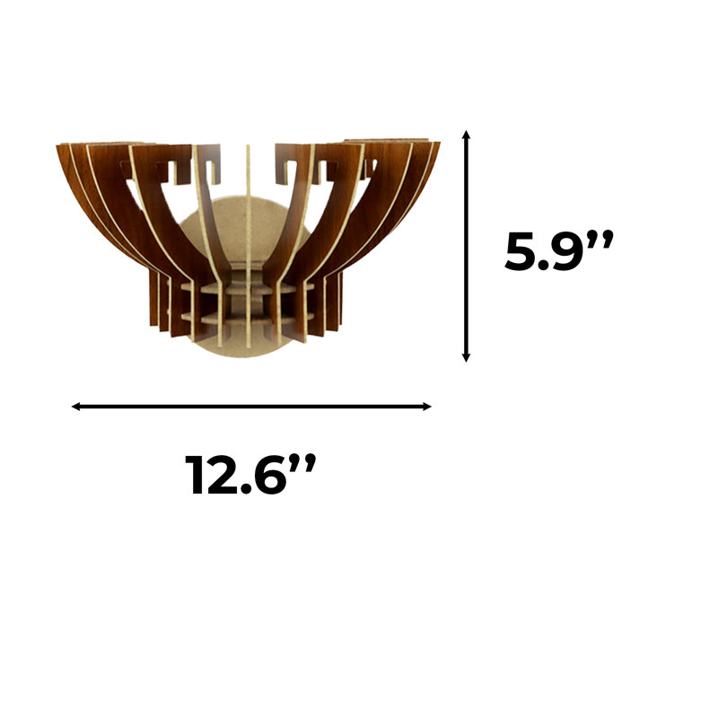 Half Crown Flush Mount Wall Sconce