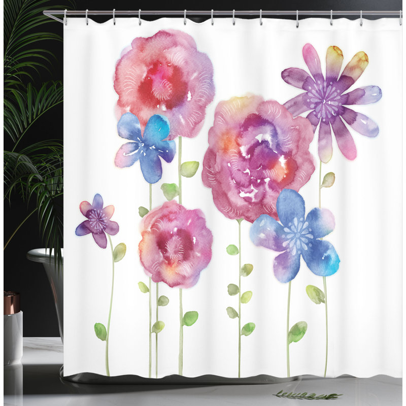Shower Curtain with Hooks Included, 70"H x 69"W