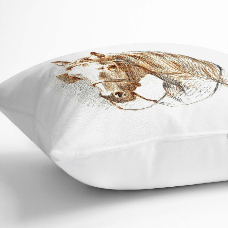 Square Throw Cushion, 55cm H x 55cm W x 20cm D, White