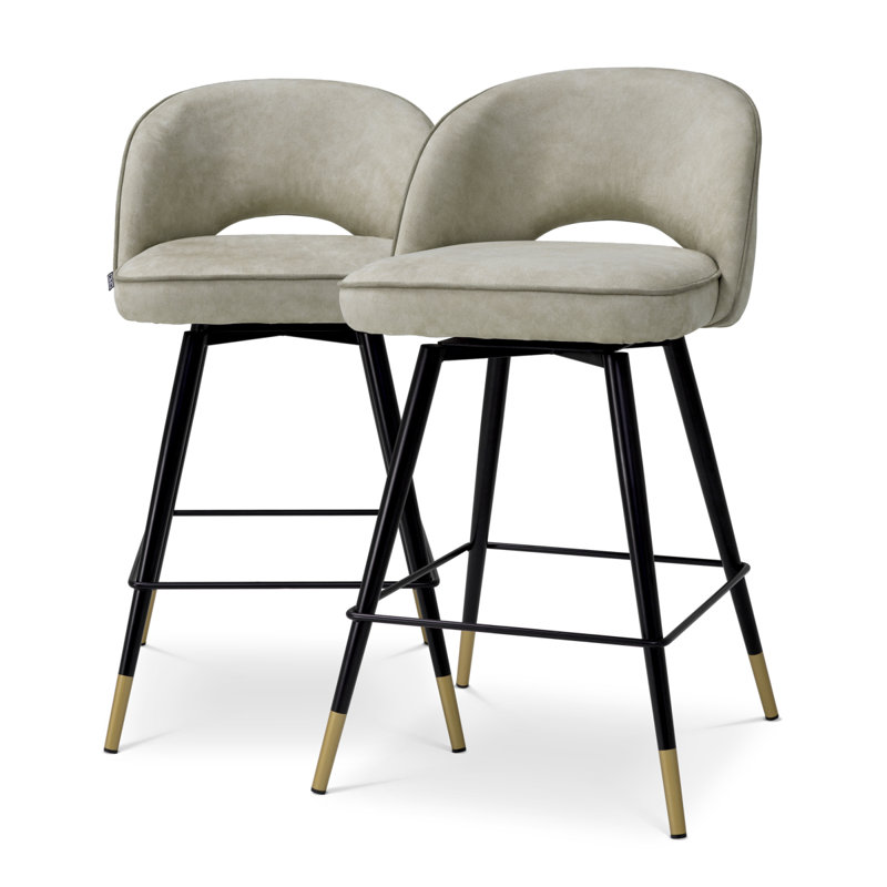 Cliff Upholstered Stool with Metal Frame, Counter Stool (27.17" Seat Height)