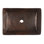 20" Rectangular Vessel Hand Hammered Copper Sink