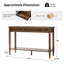 Console cannelée transitionnelle de 47 po Kaybri Derk avec 2 tiroirs de rangement et assemblage simple-1398560806