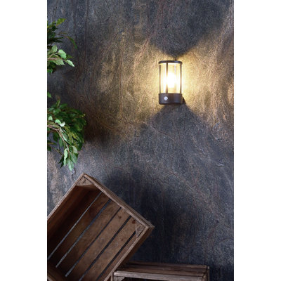 Adebar Anthracite Outdoor Wall Lantern with Dusk to Dawn