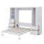 Lit escamotable Murphy avec placard, tiroirs et tablettes-1845241133
