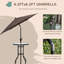Ensemble de salle à manger d'extérieur - 4 pièces. 2 chaises pliantes, 1 parasol ajustable, table à motif ondulé. Noir. Acier robuste, maille. Mettez en valeur votre espace piscine avec cette table de patio pliable en acier trempé.-2047419885