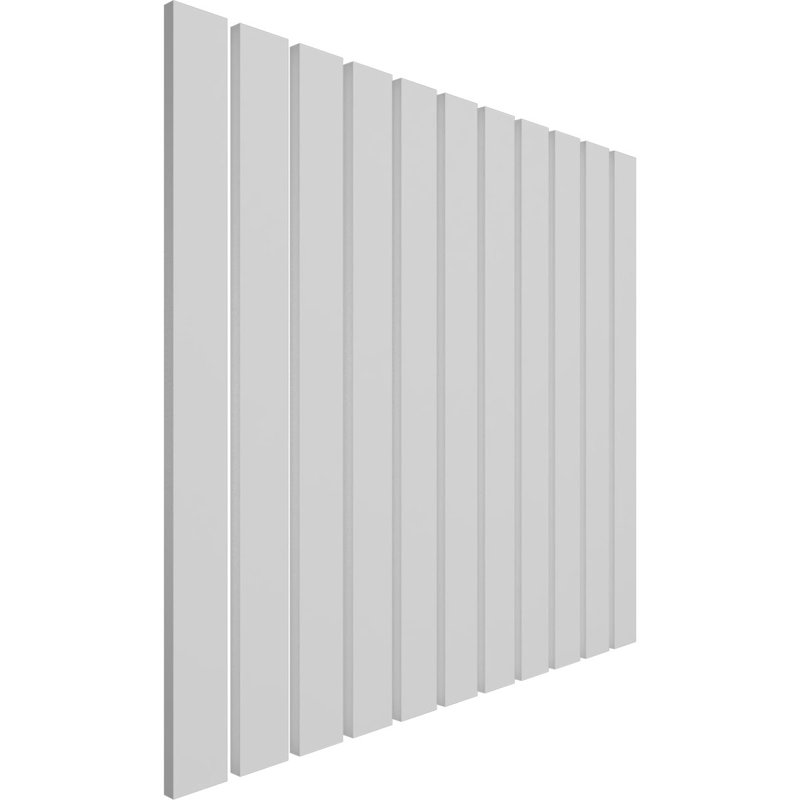 Ensemble de panneaux muraux réglables en PVC 47 po x 1 po H 47 po x l 4 po, non fini (contient 11 lattes)