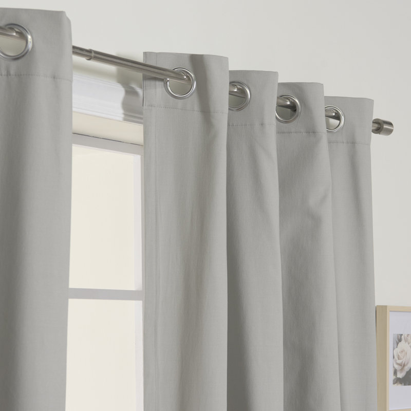 Paire de rideaux occultant et isolants avec œillets Hocking, Gris, L 52 PO X L 96 PO