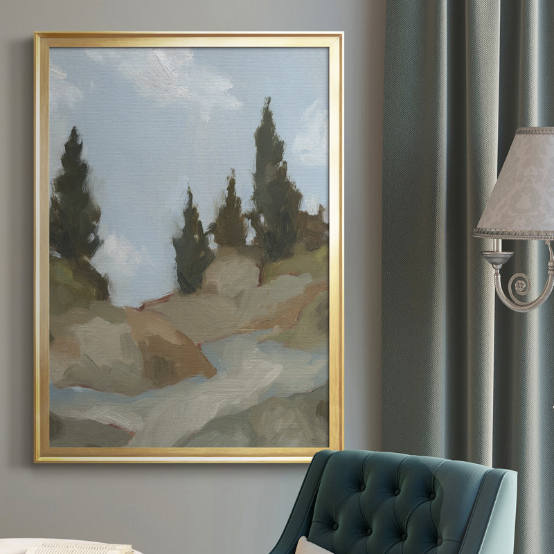 " West Fork Hiking Trail II ", Gold, 30.5" H x 22.5" W x 1" D