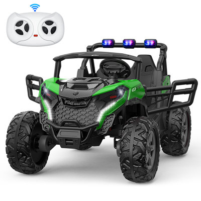 DEARAUTO 24v 4wd Powered Ride On Utv, Two-seater Electric Car For Kids Unisex W/ Eva Wheels, Remote Control, Mp3