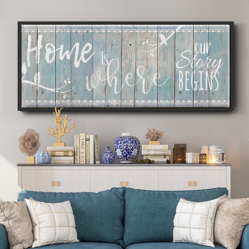 Home Story- Framed Canvas