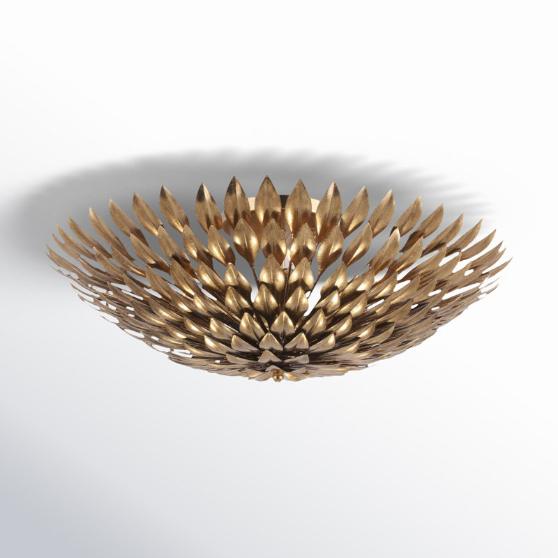 Flush Mounted Sconce, Antique Gold