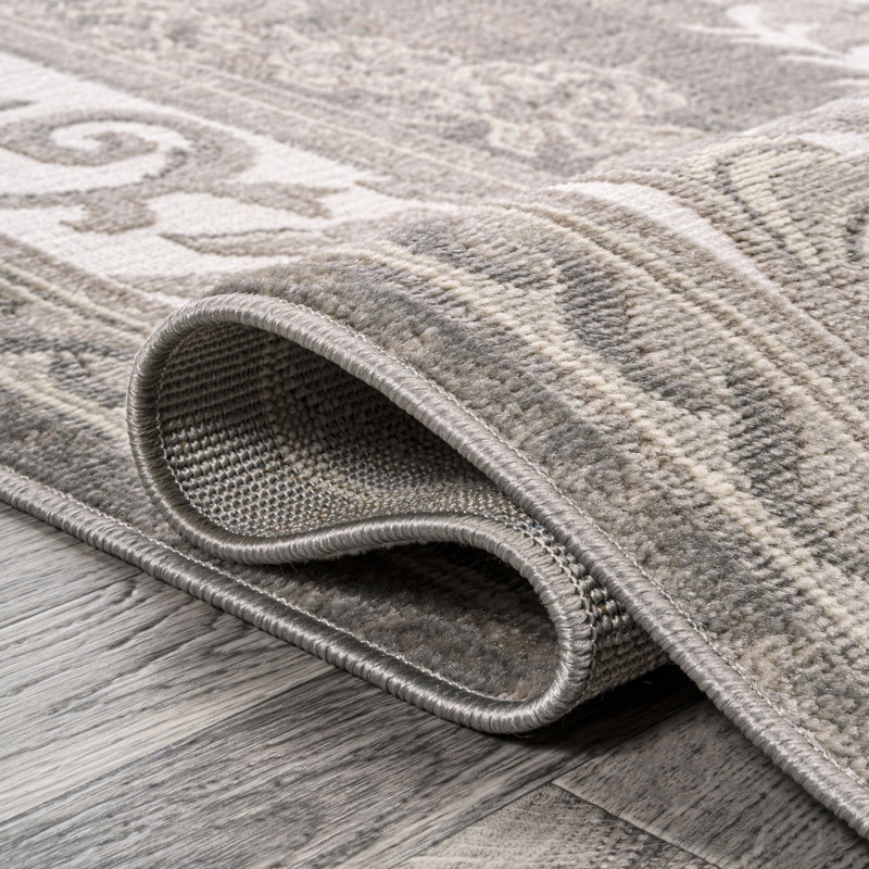 Tapis beige / ivoire Rosalia Cottage Medallion, Rectangle 4 pi 3 po x 6 pi