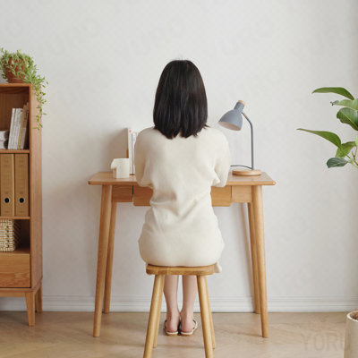Desk 100% Solid Wood Natural Wood Computer Desk, Study Desk, Oak Natural Wood Pc Desk, Work Desk, Dressing Table, Slim Solid Wood With Drawer, Simple