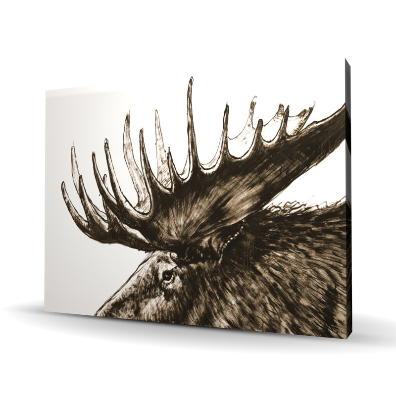 Orignal, panache, sépia | Décoration de salon faune, H 48 po x l 36 po